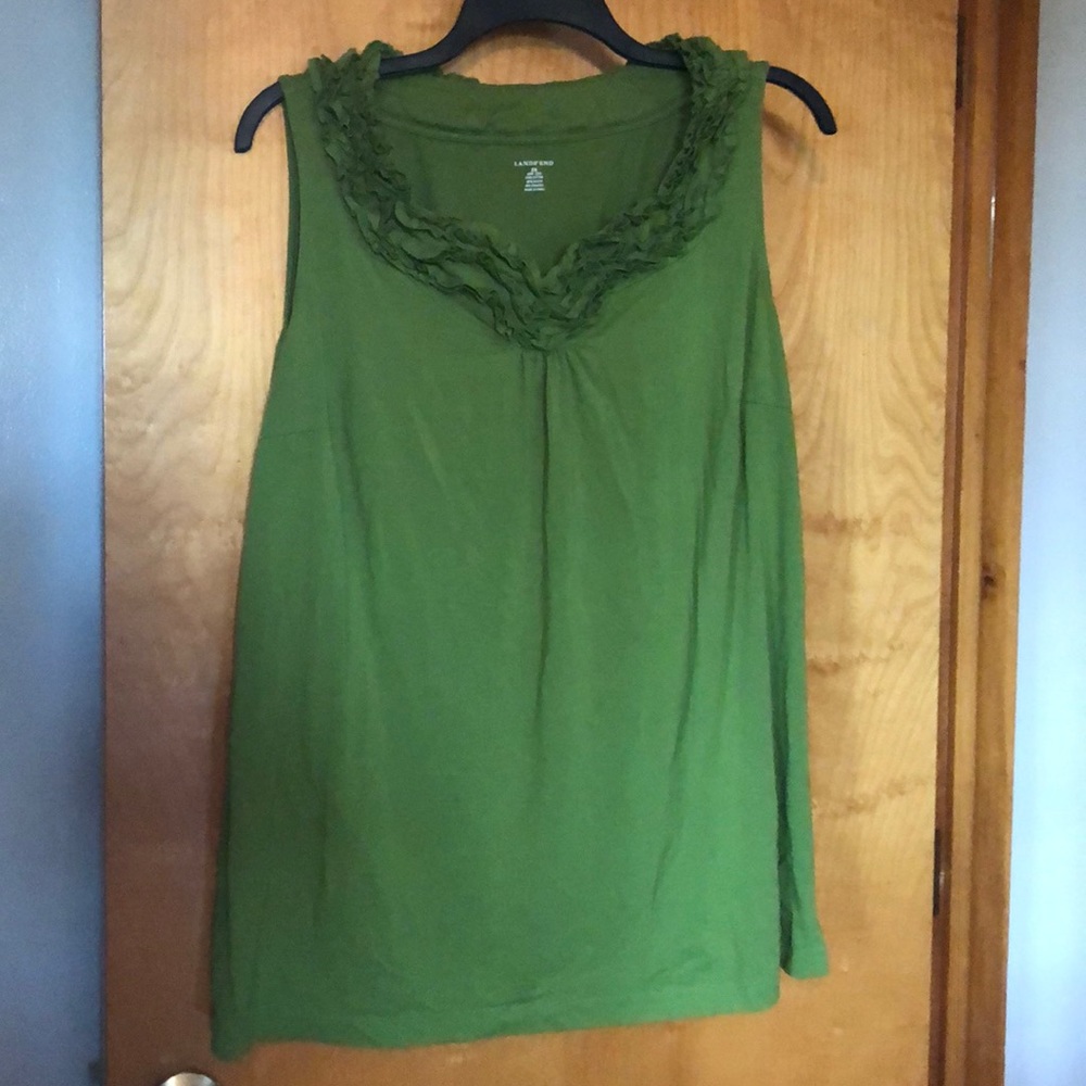 2XL lands End green tank